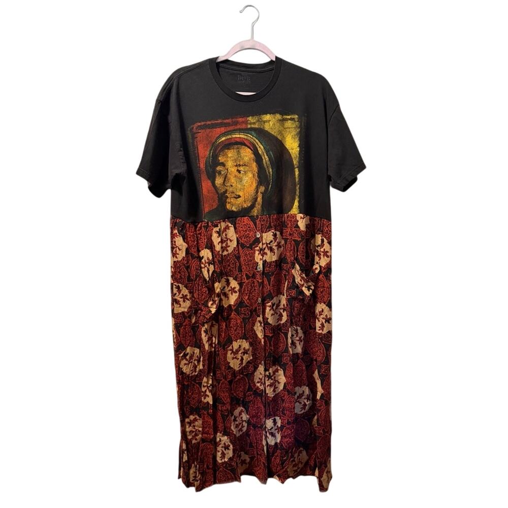 Bob Marley Dress With Pockets Upcycle